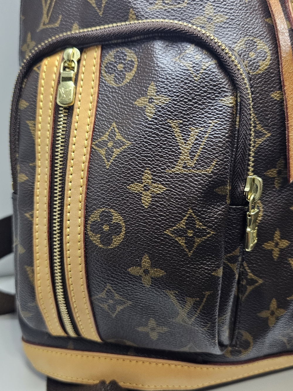 Louis Vuitton Monogram Bosphore Canvas Backpack in Brown and Tan - Picture 5 of 15